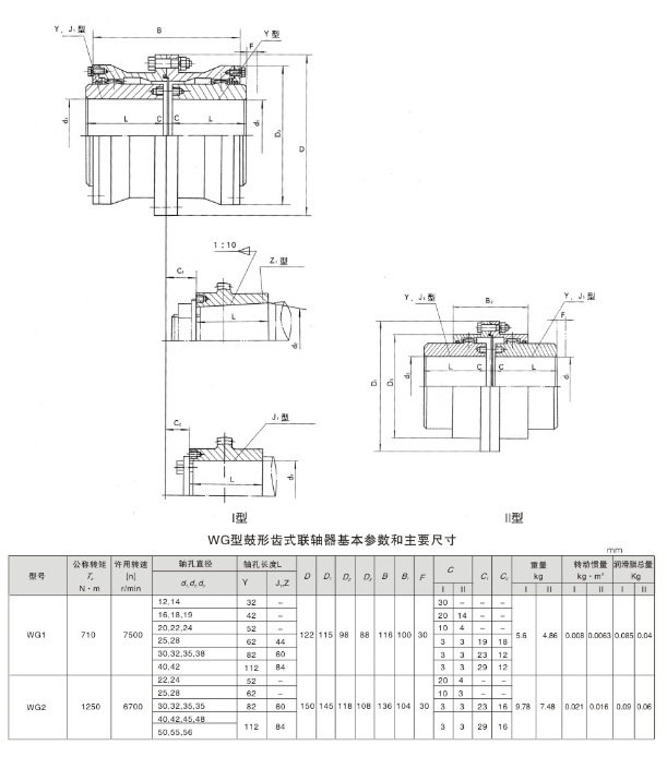 WG型鼓形齒式聯軸器